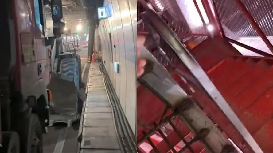 乐翻了！男子游重庆迷路走上工地脚手架