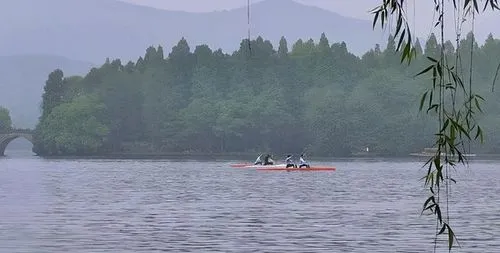 杭州西湖遇到划船“刺客”？！
